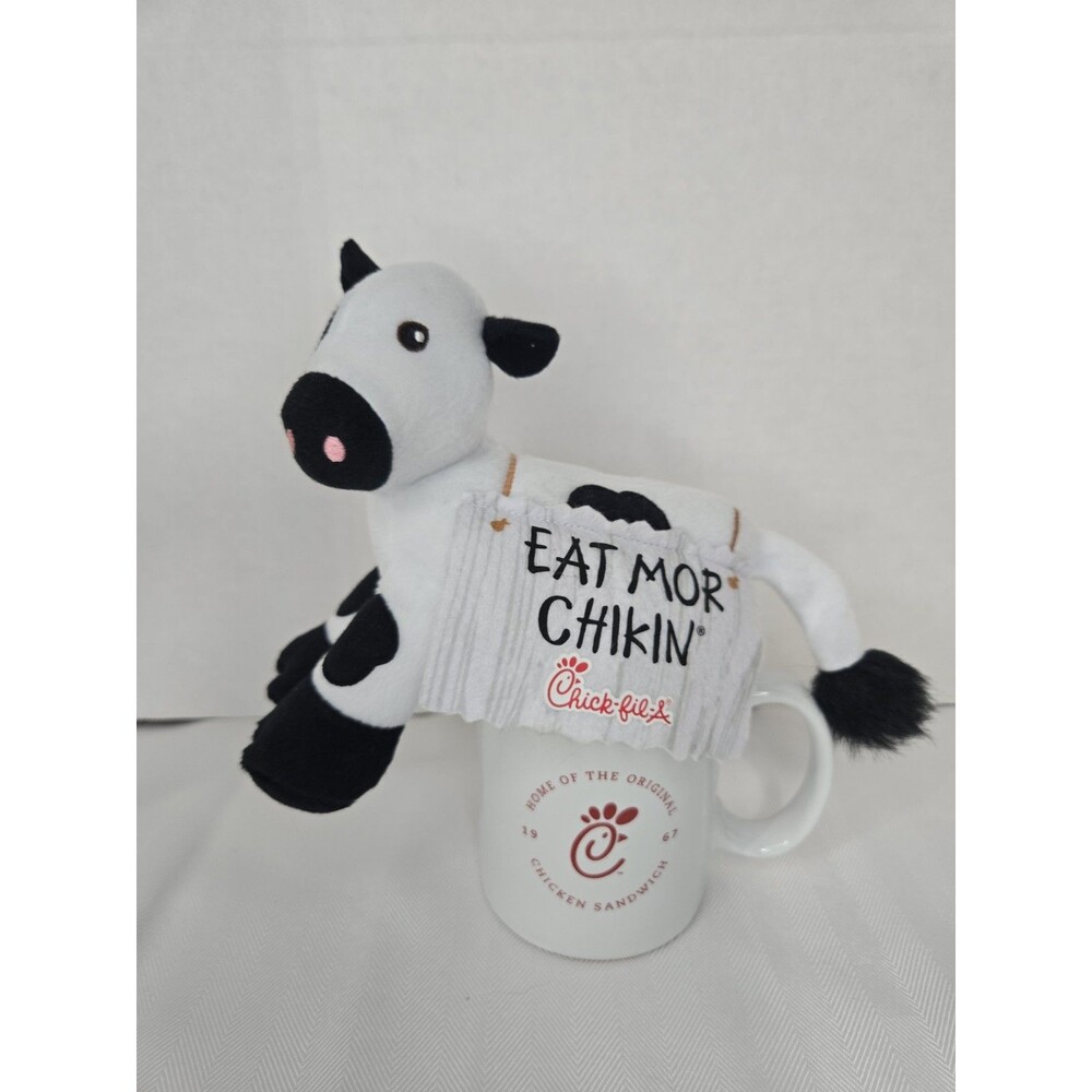 Chick-fil-a Mug And Stuffed Chick-fil-a Cow Plush Bundle
